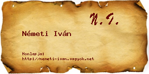 Németi Iván névjegykártya
